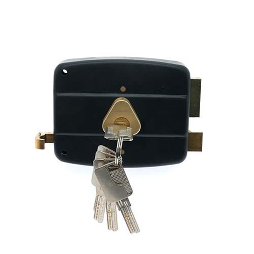 rim lock factory 540.12 computer zinc keys zinc cylinder black Rim Lock 540.12