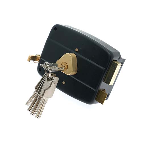 rim lock factory 540.12 computer zinc keys zinc cylinders black 2 Rim Lock 540.12