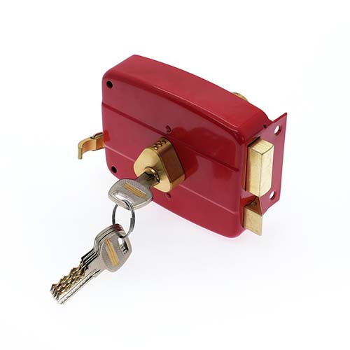 Tidylock brass double rows rim lock, outdoor security door lock