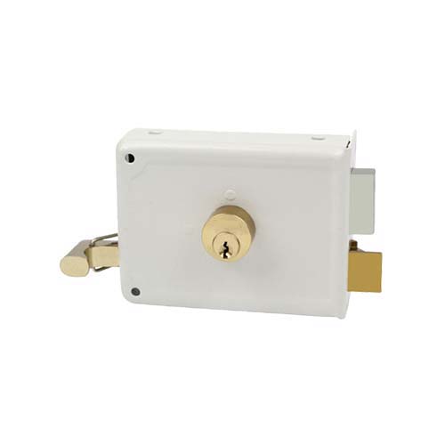 hot selling model 720 white door bolt rim lock with foam packing optional hot selling Model 720 white door bolt lock, durable and cheap price, optional foam packing